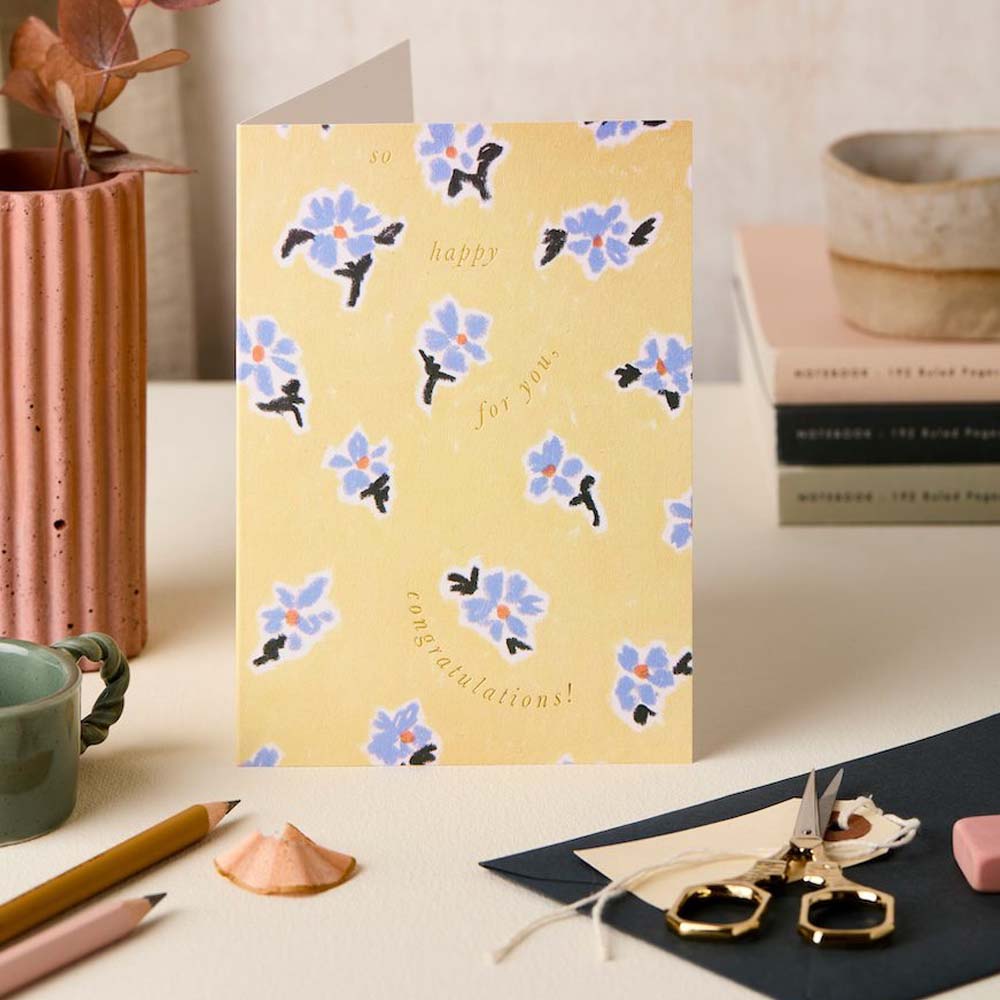 Pastel Happy For You Congratulations Card