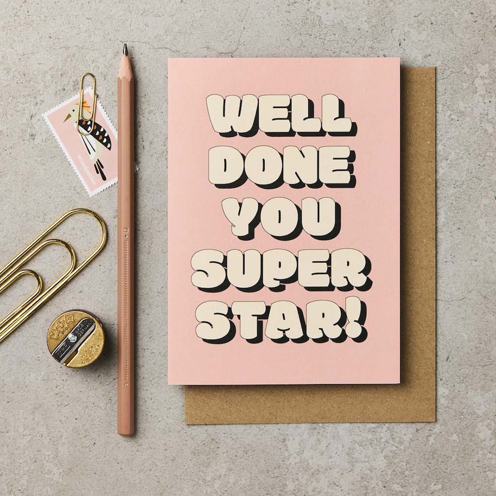 Well Done You Super Star Card