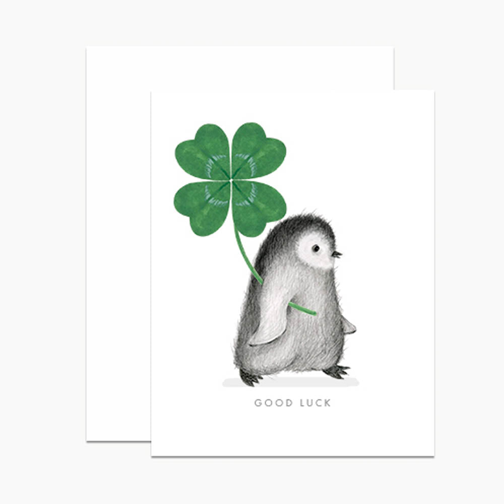 Good Luck Penguin Card
