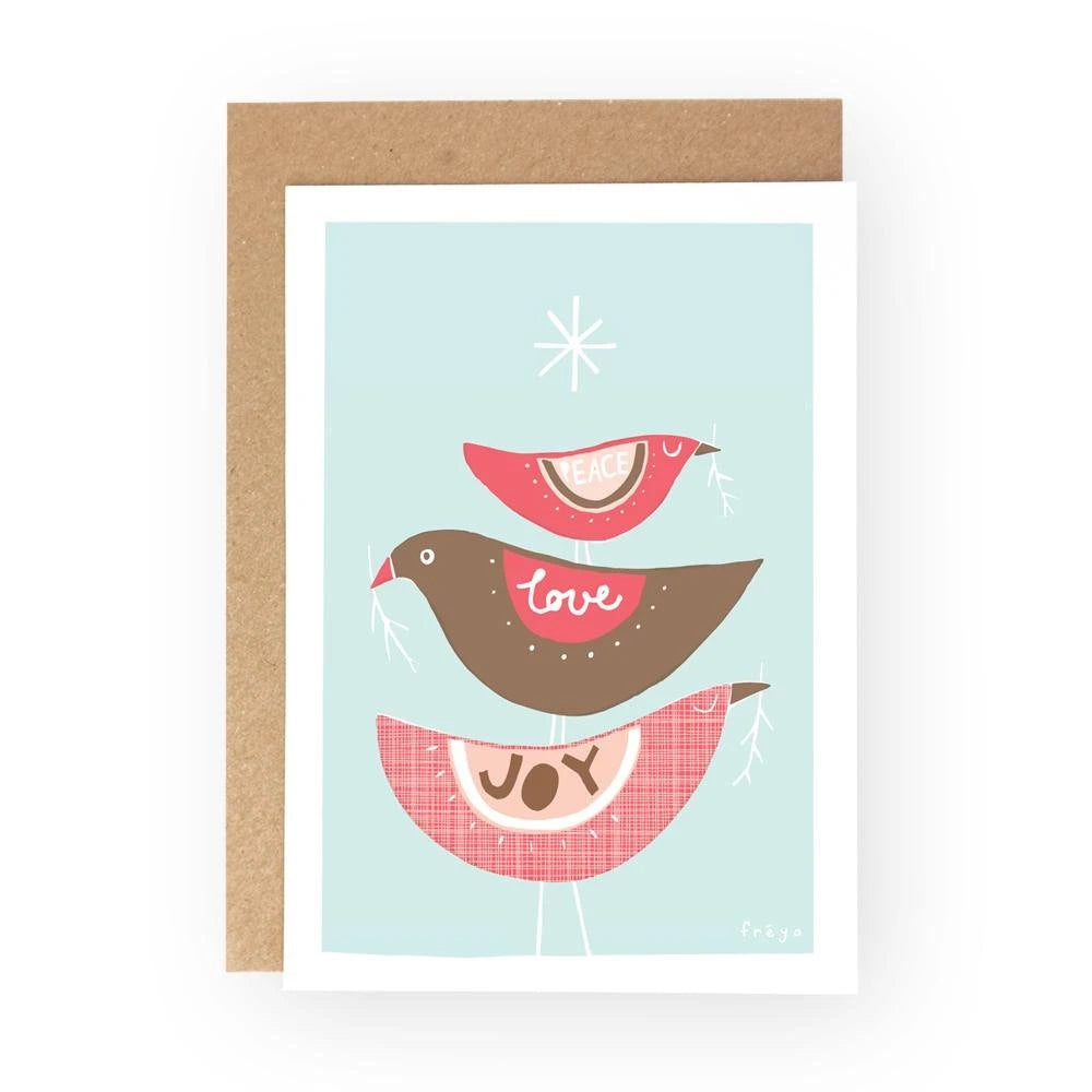 Peace Love Joy Christmas Card