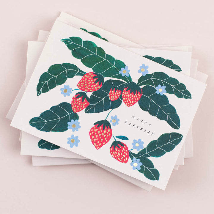 Happy Birthday Strawberry Card