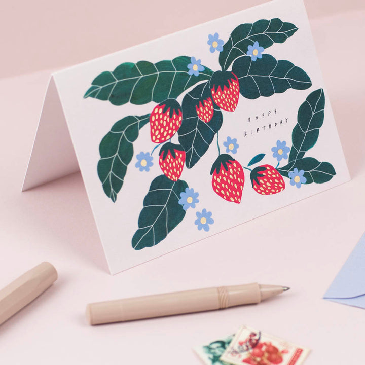 Happy Birthday Strawberry Card