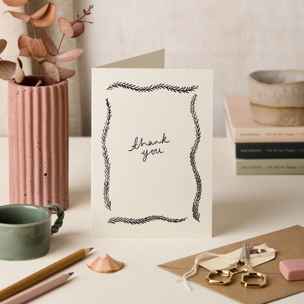 Thank You Fir Border Card