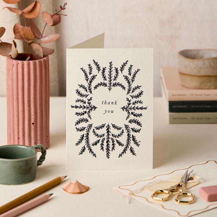 Thank You Floral Deco Card