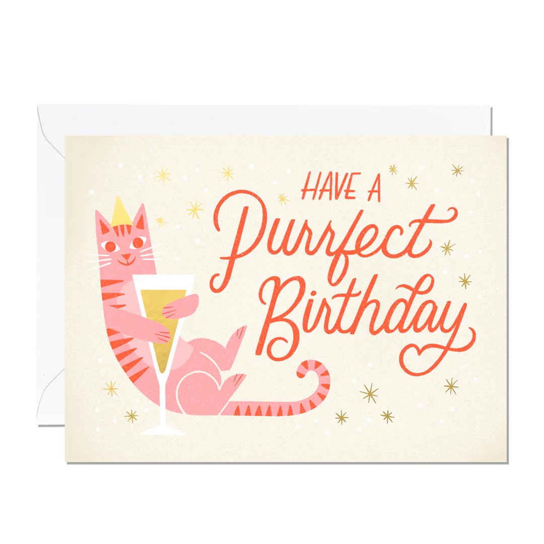 Purrfect Birthday Cat Card