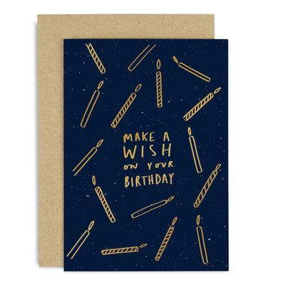 Make a Wish Birthday Candles Copper Card | Old English Company | Birthday