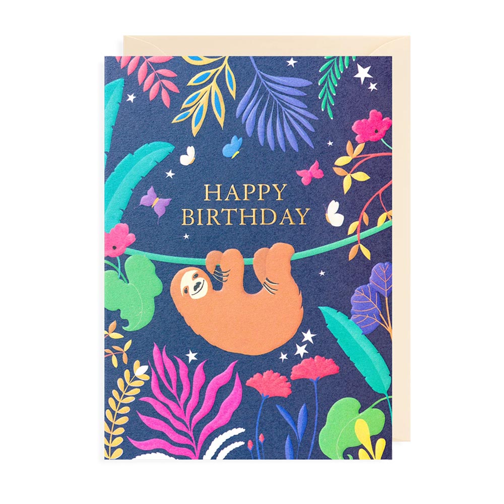 Happy Birthday Sloth Card