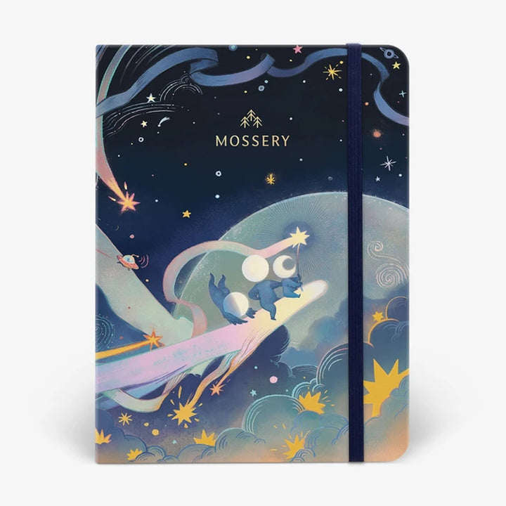 Cosmic Adventure Threadbound Notebook with blank pages | Mossery | Blank Notebooks