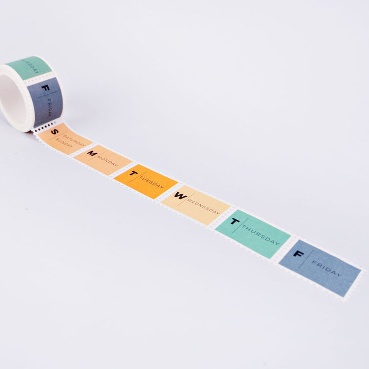 Days of the Week Stamp Washi Tape | The Completist | Washi Tape