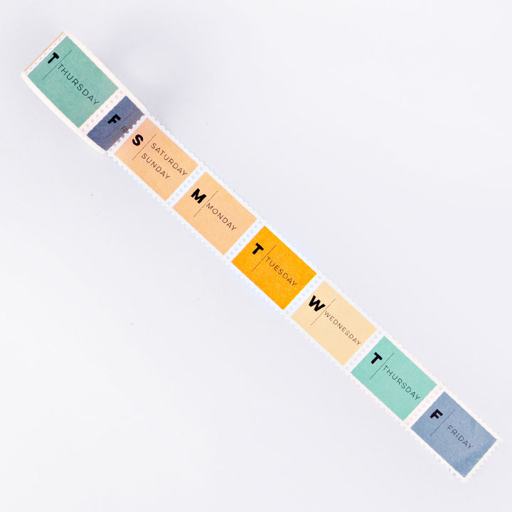 Days of the Week Stamp Washi Tape | The Completist | Washi Tape