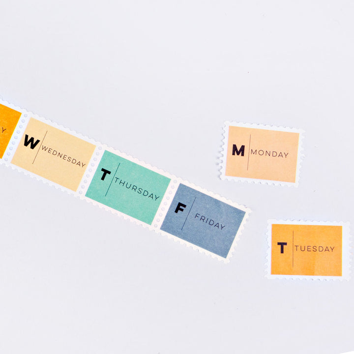 Days of the Week Stamp Washi Tape | The Completist | Washi Tape