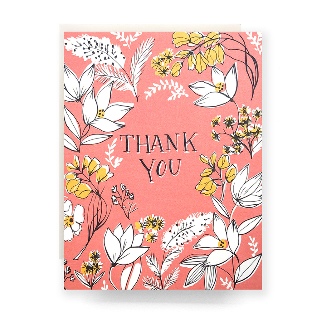 Floral Toile Thank You Card | Antiquaria | Thank You