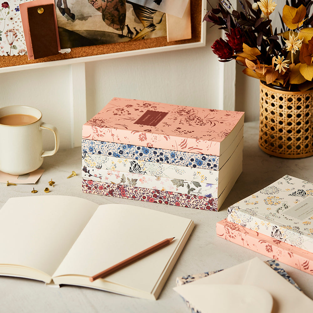 Heirloom Pressed Floral Lay Flat Notebook | Katie Leamon | Blank Notebooks