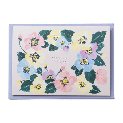 Thanks a Bunch Pansy Card | Katie Housley | Thank You