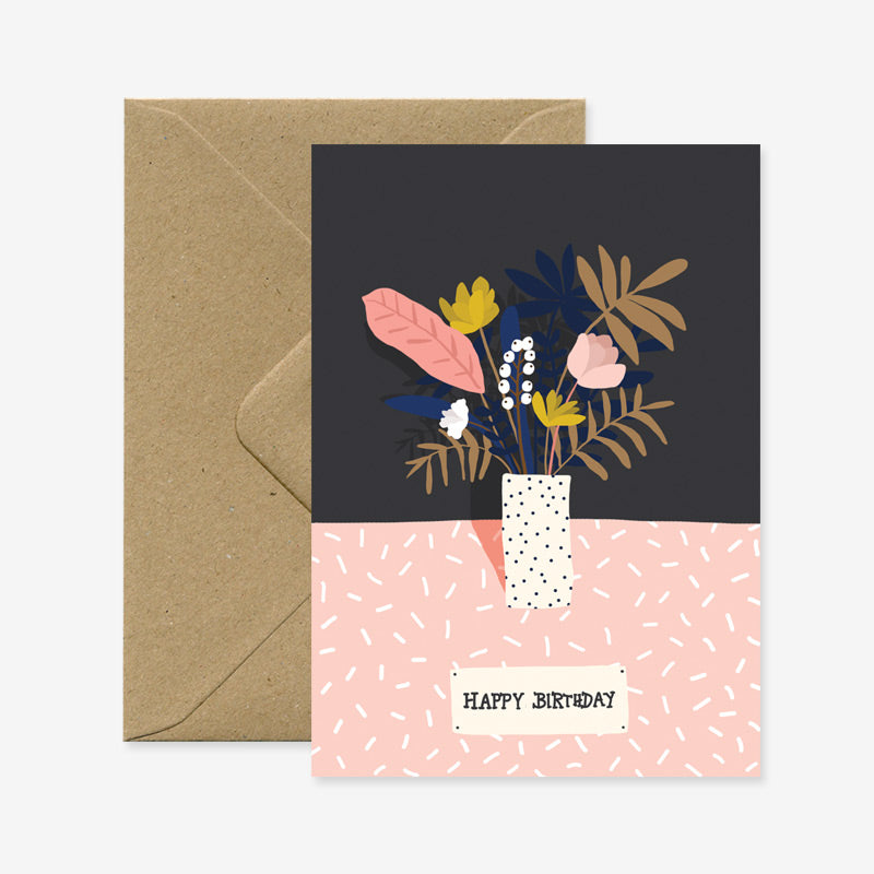 Happy Birthday Vase & Flowers Card | All the Ways to Say | Birthday
