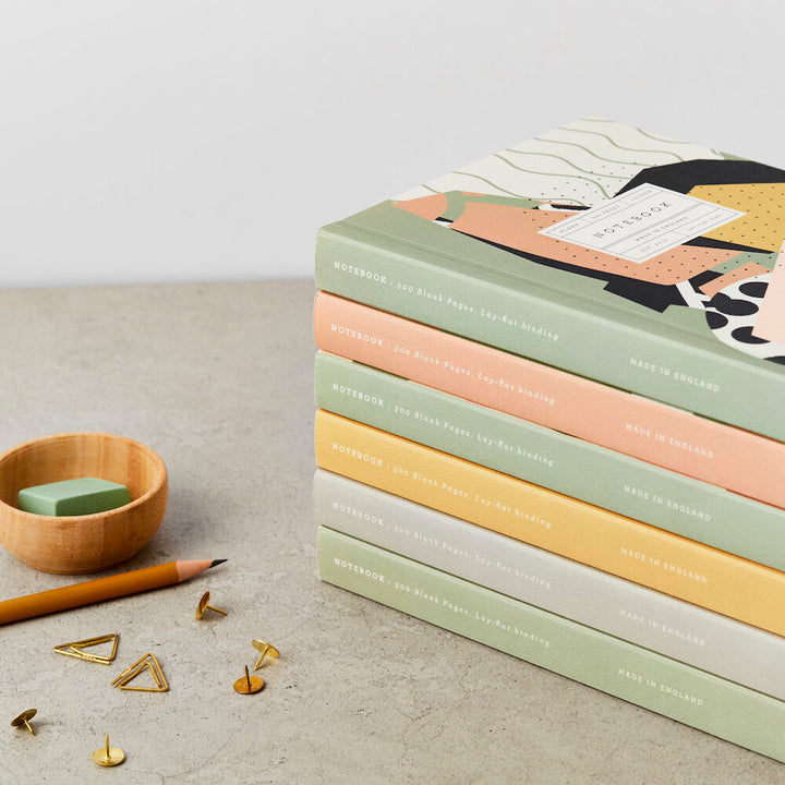 Rose Squiggle Lay Flat Notebook