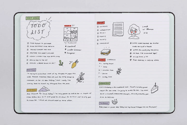 Dawn Threadbound Notebook with lined pages | Mossery | Lined Notebooks