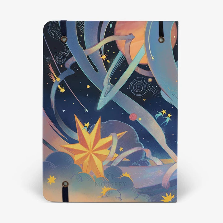 Cosmic Adventure Threadbound Notebook with blank pages | Mossery | Blank Notebooks