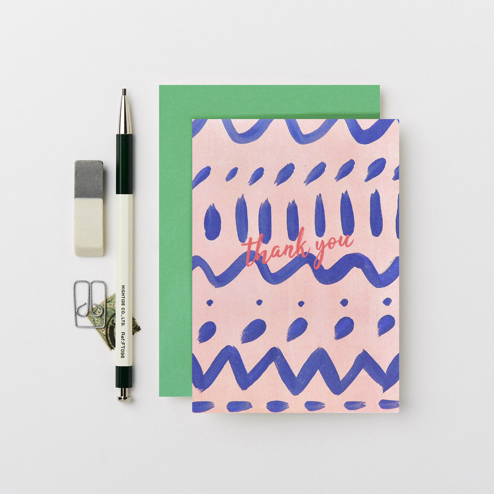 Navy Brushstroke Thank You Card | Katie Leamon | Thank You