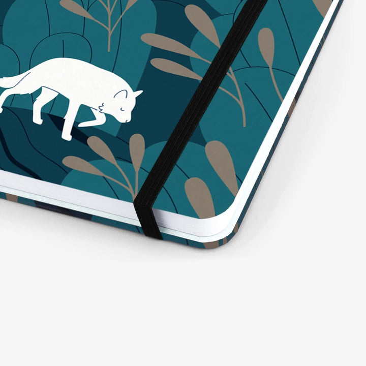 Night Wolf Wirebound Notebook with lined pages | Mossery | Lined Notebooks