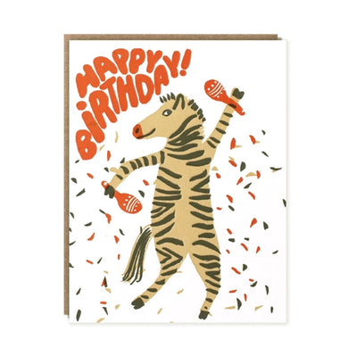 Party Zebra Happy Birthday Card | Egg Press | Birthday