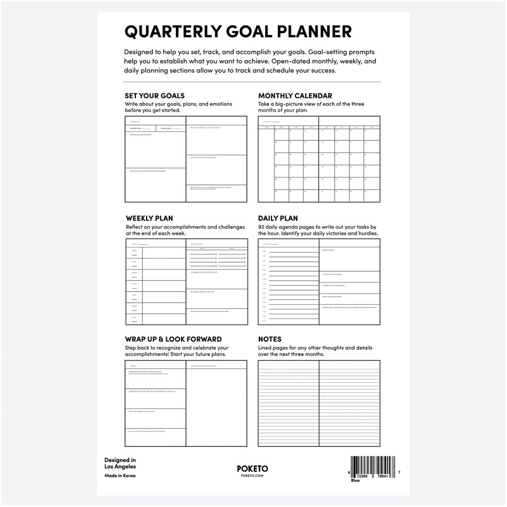 Quarterly Goal Planner | Poketo | Planners