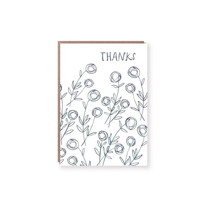 Roses Thanks Small Card | Egg Press | Thank You