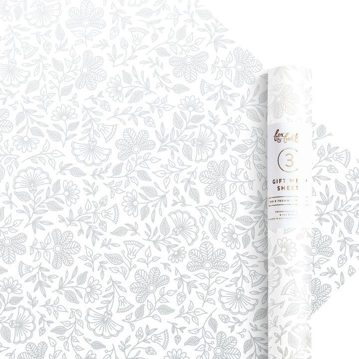 Silver-Foil Moonstone Gift Wrap Roll | Fox & Fallow | Gift Wrap Sheets