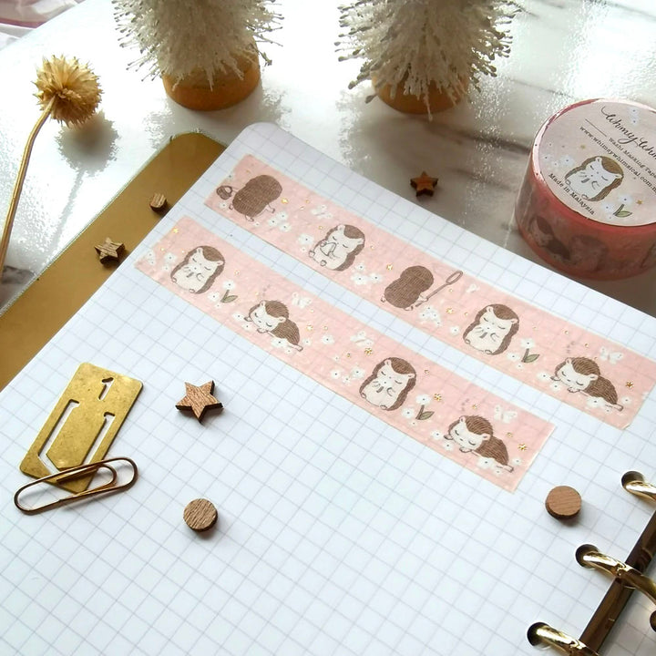Hedgehog Flower Washi Tape | Whimsy Whimsical | Washi Tape