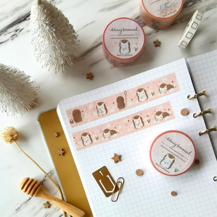 Hedgehog Flower Washi Tape | Whimsy Whimsical | Washi Tape