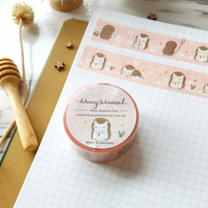 Hedgehog Flower Washi Tape | Whimsy Whimsical | Washi Tape