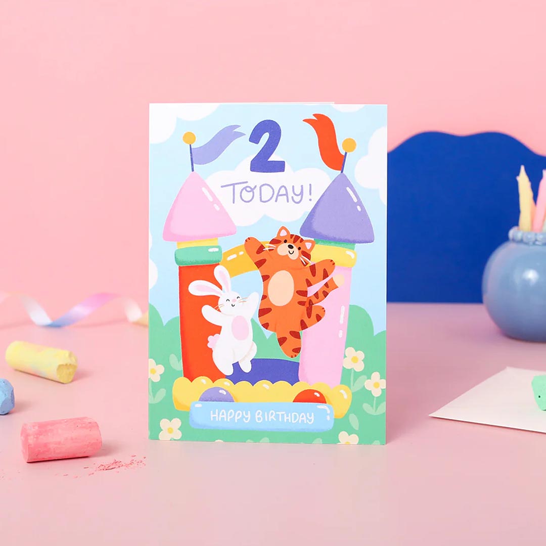 2nd Birthday Bouncy Castle Card