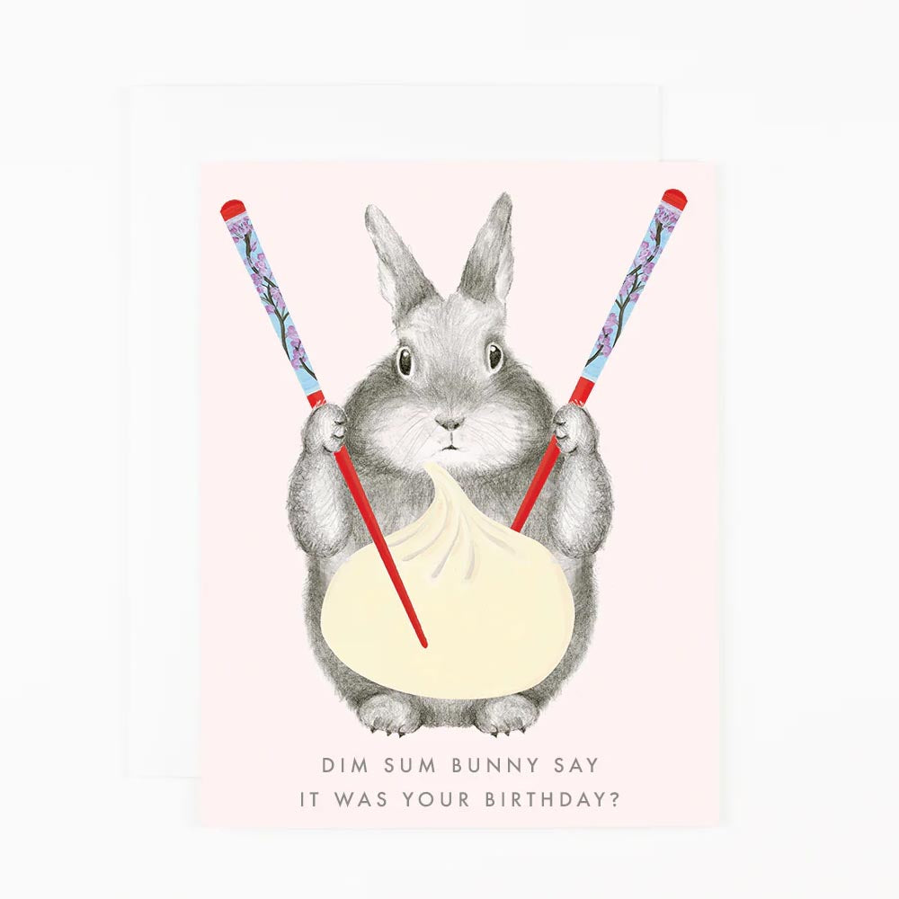 Dim Sum Birthday Bunny Card