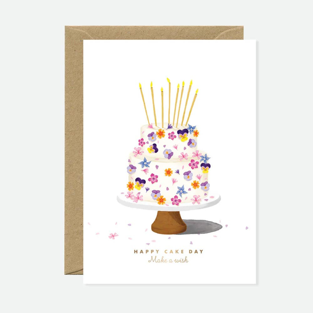 Flower Cake Birthday Card