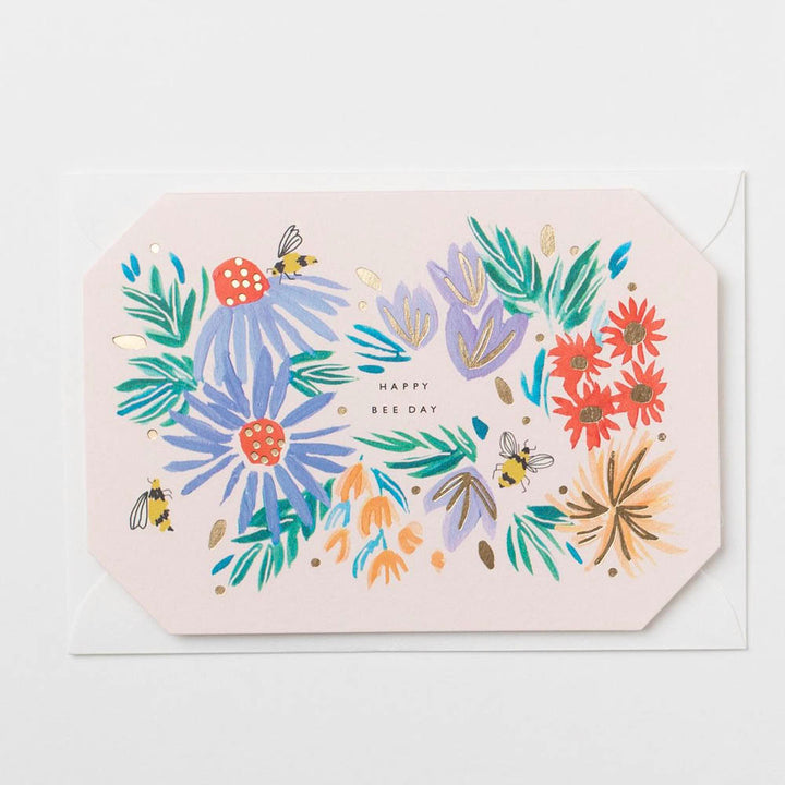 Happy Bee Day Shaped Card