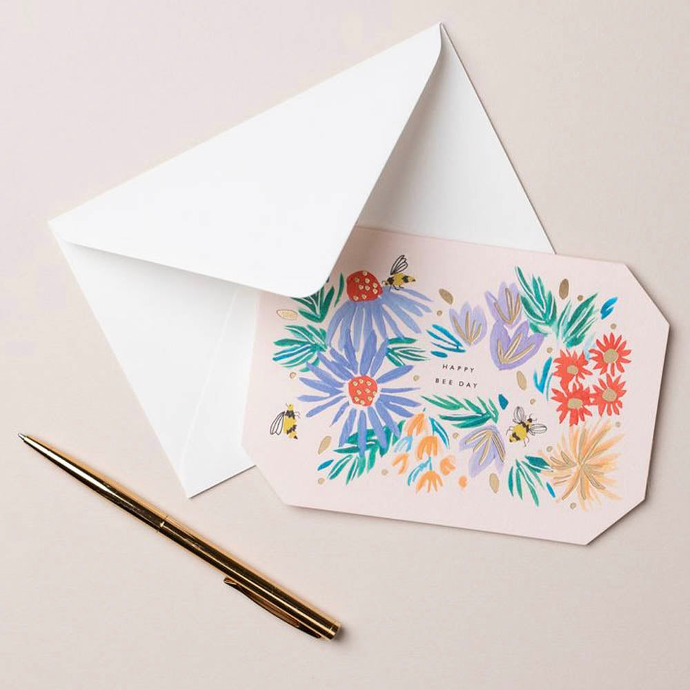 Happy Bee Day Shaped Card