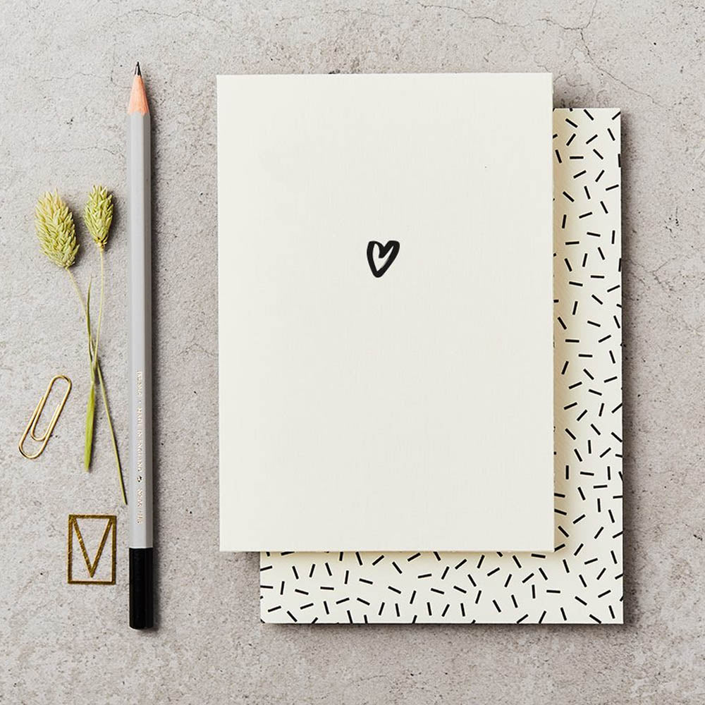 Heart Hand-Printed Card