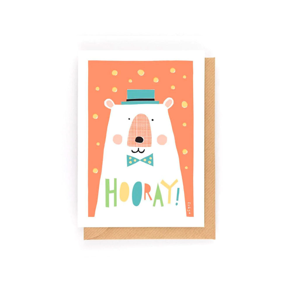 Hooray Bear Mini Card