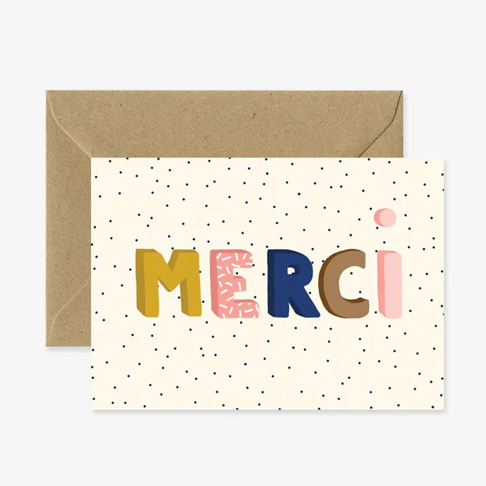 Merci Dots Card | All the Ways to Say | Thank You