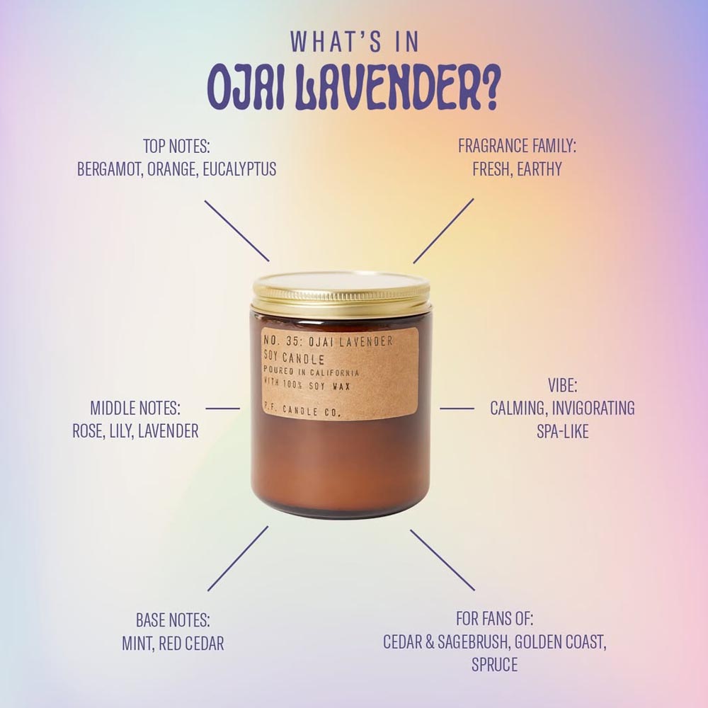 PF Candle Co Ojai Lavender Soy Candle