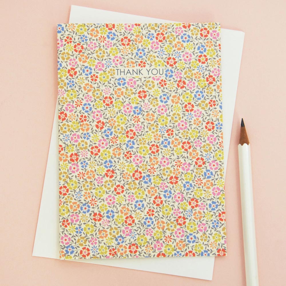 Pretty Floral Thank You Card