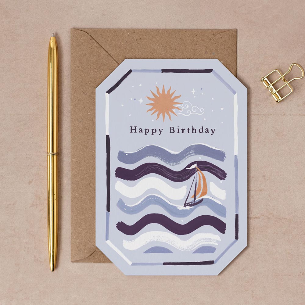 Ocean Sailing Birthday Card