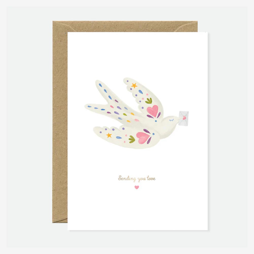 Sending Love Bird Card