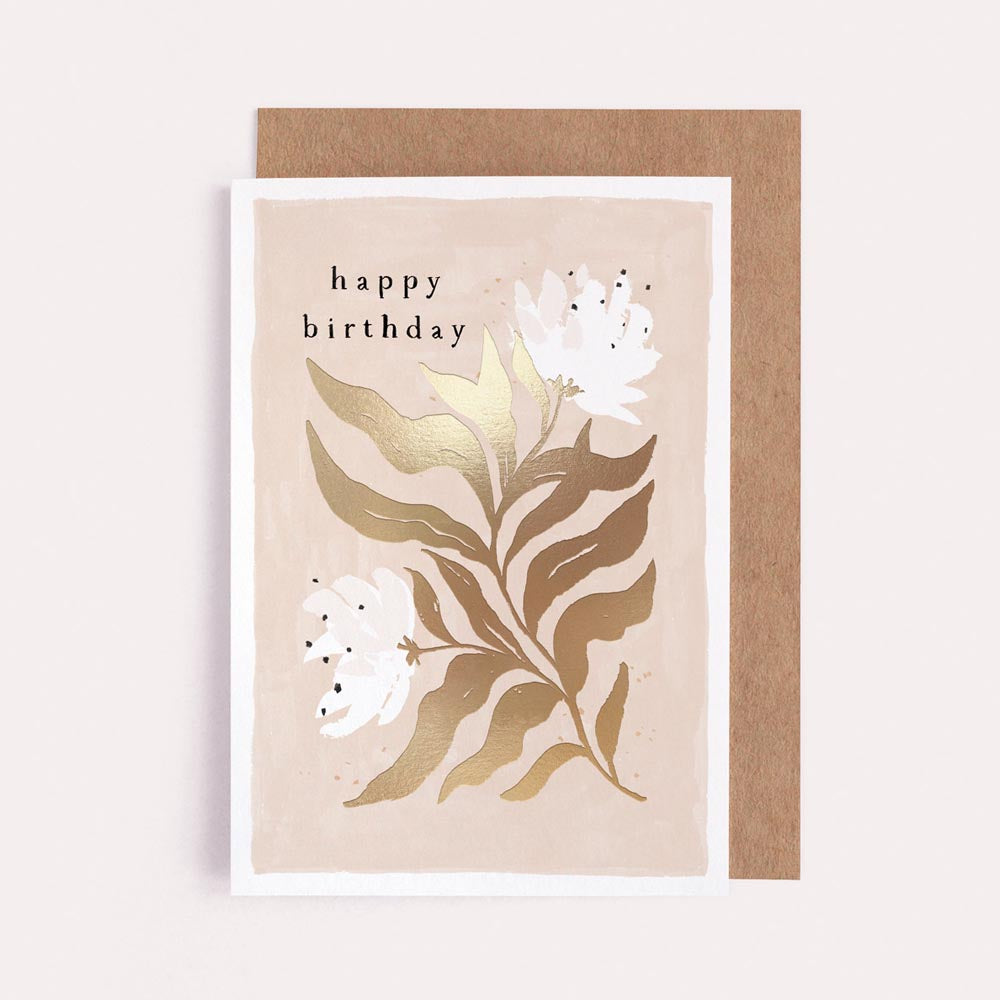 Serene Floral Birthday Card