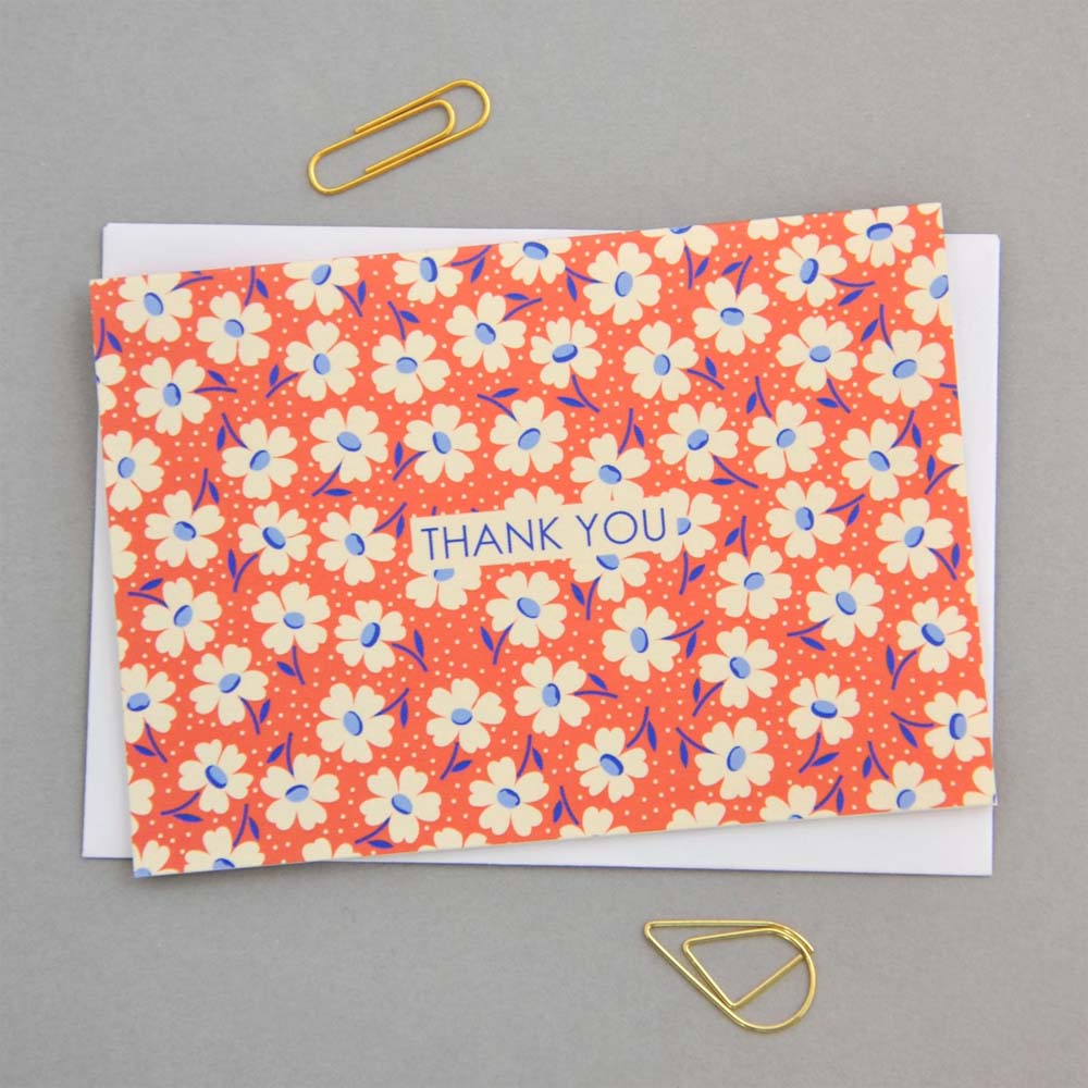 Flowers and Birds Thank You Card Set