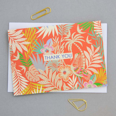 Flowers and Birds Thank You Card Set