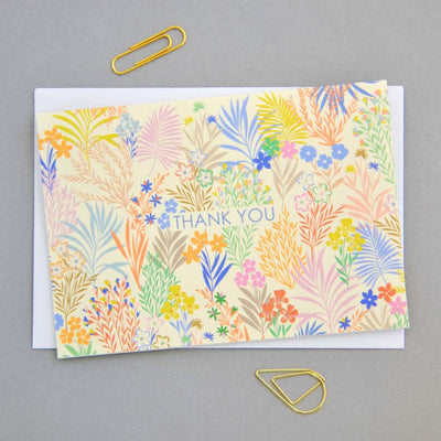 Flowers and Birds Thank You Card Set