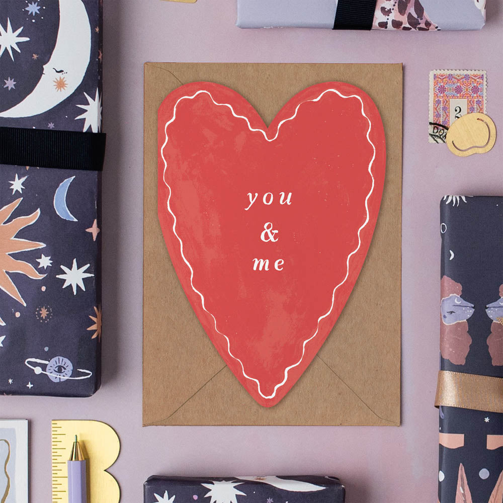 You & Me Heart Card