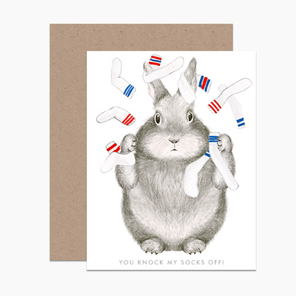 You Knock My Socks Off Card