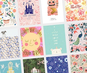 Greeting cards for birthday, thank you, new baby, wedding, congratulations